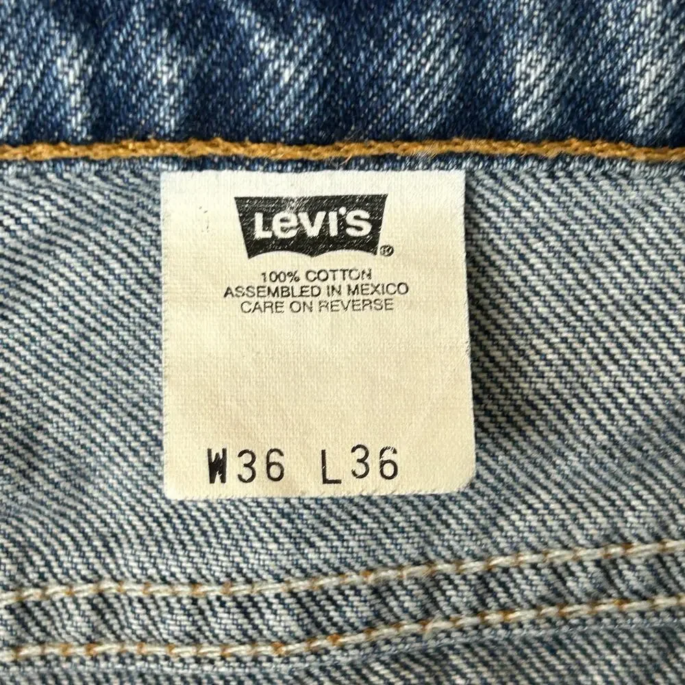 Levi's 545 Low Boot Cut Blue Denim Jeans Vintage 90s 1997 Men's Size 36x36